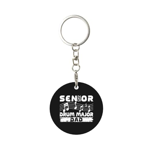 Kangweida Senior 2025 Drum Major Durable Aluminum Round Keychain Stylish Useful