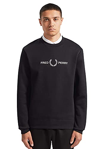 [FRED PERRY(フレッドペリー)]ブルゾン GRAPHIC SWEATSHIRT M7521 メンズ 102_BLACK UK XS (日本サイズS相当)