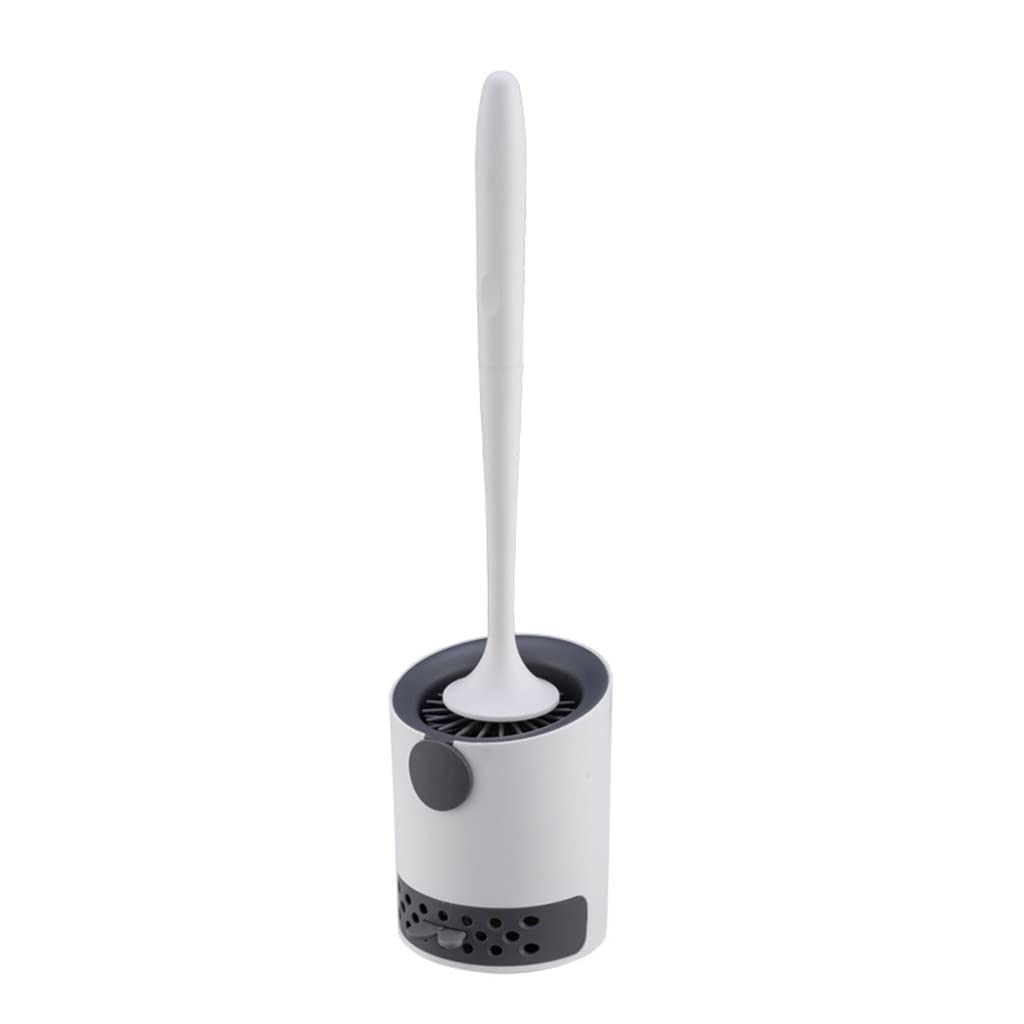 Brosse de toilette en silicone haut de gamme avec manche long et base aérée