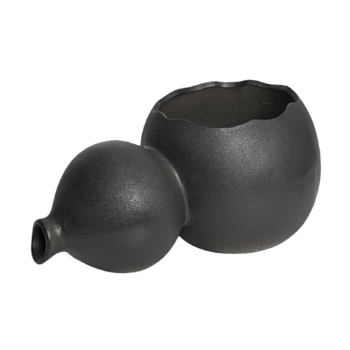 CIMAXIC Vintage Style Ceramic Jar Water Decorative Fountain Landscape Fountain Jar for Courtyard