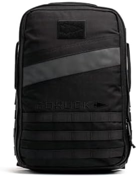 GORUCK Rucker 4.0 20L Black - Purpose Built Rucking Backpack, Military Weight Training Rucksack w/Ruck Plate Pocket and Extra Padded Straps