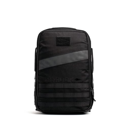 GORUCK Rucker 4.0 20L Black - Purpose Built Rucking Backpack, Military Weight Training Rucksack w/Ruck Plate Pocket and Extra Padded Straps