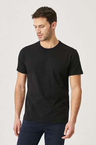 AC&Co/Altınyıldız Classics Slim Fit Dar Kesim%100 Pamuk Bisiklet Yaka Kısa Kollu Tişört - Görsel 3