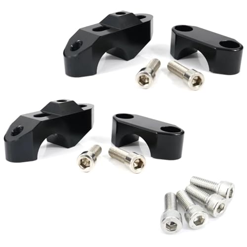 Rehausseur de guidon décalé anodisé noir pour VFR800X et Crossrunner