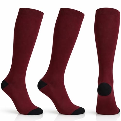 Image of Diamond Star 6 Pairs Compression Socks for Men & Women, Knee High Socks