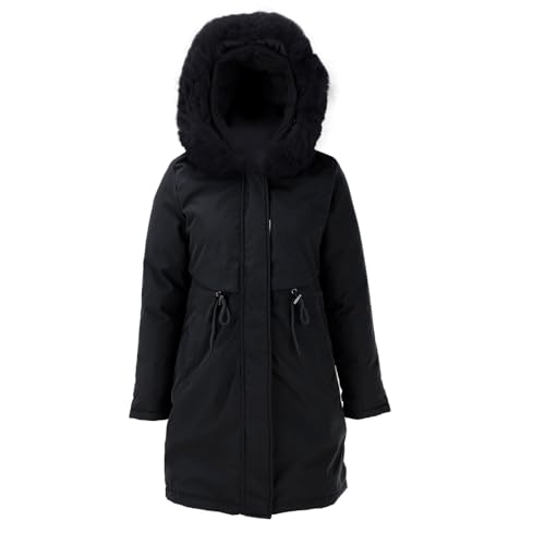Generisch Black Friday Sale Winterjacke Damen Warm Lang Steppmantel Winter Mantel Steppjacke Parka Mit Kapuze Outdoorjacke Wintermantel Übergangsjacke Elegante Artikel Unter 1 Euro