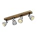 Produktbild Lindby Deckenlampe Beton Kiefernholz, Deckenstrahler drehbar schwenkbar Spotbalken 4x GU10 ohne Leuchtmittel Strahler Spot Deckenleuchte Küche