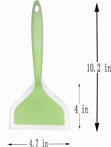 Image of Silicone Spatula - Nonstick, Heat Resistant Cooking & Baking Flipper for Pancakes, Omelettes, Pizza, Steak, Dosa - Ideal for Griddle Pans, Cookware and Fish Turner (Silicon Pancake Spatula)