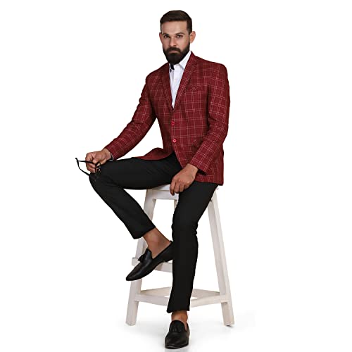 Image of TAHVO Grey Notched Lapel Blazer with Hanky