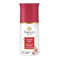 Yardley London London Rose Anti Perspirant Deodorant Roll On for Women, 50ml