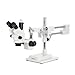 AmScope 7X-45X Simul-Focal Stereo Lockable Zoom Microscope on Dual Arm Boom Stand