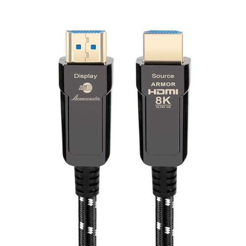 BOAACOUSTIC JIB High end 8K HDMI kabel 2.1 Glasfaser 48Gbps hohe Geschwindigkeit 8K 60Hz 4K 120Hz HDMI zu HDMI, Dynamic HDR, 3D, Langlebig, Kompatibel mit PS5, Laptop, TV, Blue Ray, 8m