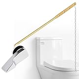iFealClear Universal Toilet Handle Lever Flush Replacement, Front Mount Toilet Trip Lever Compatible with American Standard, Stainless Steel Flapper Chain, Solid Brass, Chrome