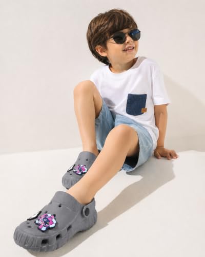 Image of Unisex Kids Clogs Soft Anti Skid Mules Sandals with Adjustable Back Strap Indoor & Outdoor Slipper for Boys & Girls Everyday Use Waterproof Jibbex Slides