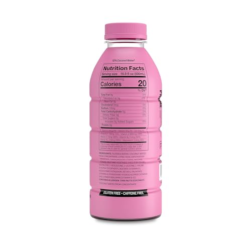 Image of Prime Hydrating Sports Drink Strawberry Watermelon Flavour 500ml - Electrolytes, Zero Sugar, Low Calorie, Coconut Water, BCAAs, Vitamins, Antioxidants, Caffeine-Free