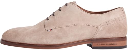 Tommy Hilfiger Hilfiger FM0FM05776 - Zapatos de Vestir de Ante para Hombre, Color Beige (Gris Pardo costero), Talla 10 Tommy Hilfiger Hilfiger FM0FM05776 - Zapatos de Vestir de Ante para Hombre, Color Beige (Gris Pardo costero), Talla 10