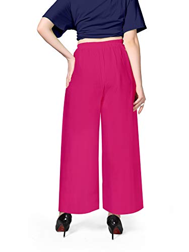 Image of Pranjal Women's Premium Regular Fit Rayon Palazzo - Free Size, Fits Up to 2XL, Stylish & Comfortable (Plazo P)