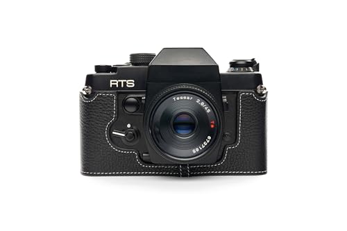 Handmade genuine leather half camera case for Contax RTS