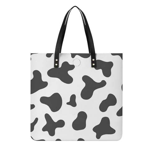 Tote bag pour voyage vache tachetée noire compagnon idéal des sorties et weekends