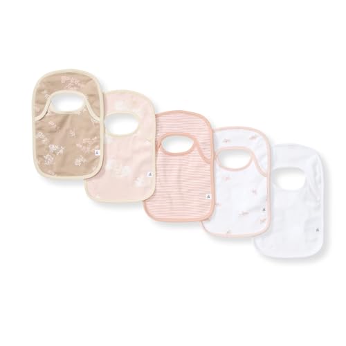 Image of Burt's Bees Baby Organic Baby Bibs – 100% Cotton Newborn Infant Bibs for Baby Boys & Girls