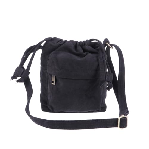 Seau en toile noir sac à bandoulière vintage Homoyoyo chic pour femme