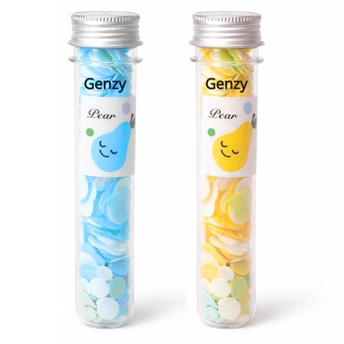 Image of GENZY Paper Soap Sheets 2 Tube Pack | Travel Paper Soap | Portable Hand Wash Soap Strips | Disposable Pocket Soap | Scented Flower Tube | Travel Essentials for Men, Women & Kids