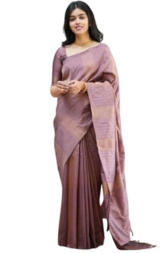 SGF11 Women's Kanjivaram Soft Silk Handloom Saree Golden Zari With Blouse Piece product image 7