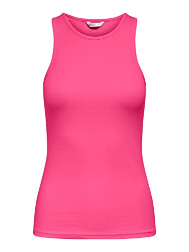 ONLY Damen Onlkenya Rib Tank Top JRS Noos, Carmine Rose,M