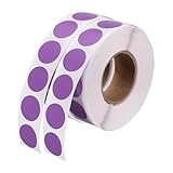 PATIKIL 2000 Stück Bunte Punkte Aufkleber 1/2' Runde Farbetikett Klebende Punkte Preisaufkleber Für Büro Klassenzimmer Papiere Laden Lila (1000 Stück Pro Rolle 2 Rollen)