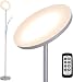 Produktbild Deckenfluter LED Dimmbar Stehlampe 25W mit 7W Leselampe, Modern Stehleuchte mit 3 Farbtemperaturen, Fernbedienung&Touch Control (Grau)