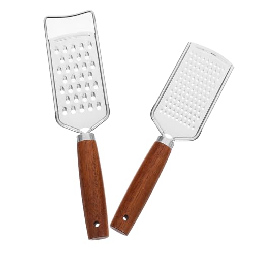 Ralladores de Acero Inoxidable 2 Pzs Mango de Madera miniatura 1