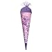 Produktbild ROTH Geschenk-Schultüte klein Purple Unicorn - 50 cm - rund Tüllverschluss - Zuckertüte Einhorn Schulanfang
