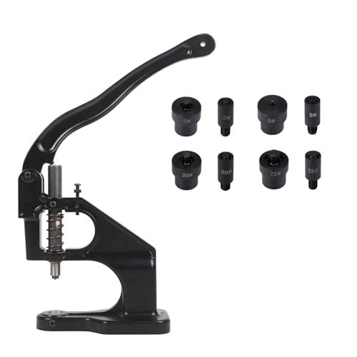 WUTA ハンドプレス機 手動ボタン取り付けツール ミュートスタンピング ホームクラフトツール アイレットモールド 4種類ダイ 2.5mm 5mm 6mm 8mm