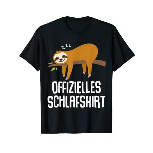 Offizielles Schlafshirt | Pyjama Schlafanzug | Faultier T-Shirt