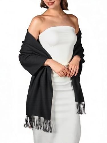 OHAYOMI Pashmina Shawl Wraps Cashmere Feel Soft Scarves Winter Warm Fashion Scarf Women Evening Dresses Wedding Bridesmaid2