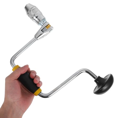 Taladro manual herramienta perforadora multifuncional para madera con manivela de acero 4