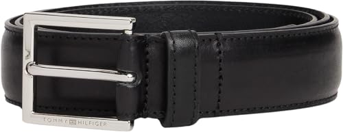 Tommy Hilfiger Herren Gürtel Hudson 3,0 cm Ledergürtel, Schwarz (Black), 85 cm – Ansicht 4