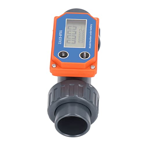 Digital Display Water Flowmeter UPVC Liquid Meter 10-150 L/min for Farmland Irrigation Water Plant Fish Pond