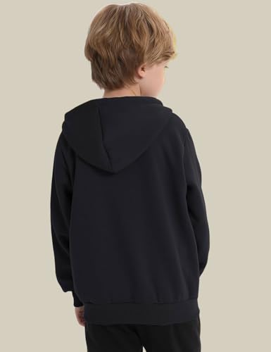 Gihuo Unisex Boy's Girls Winter Warm Sherpa Lined Zip Up Sweatshirt Fleece Jacket Kid's Hoodie Outerwear 6