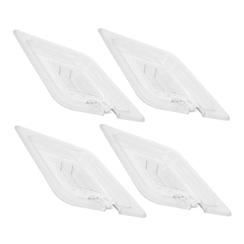 CONGARTENO 4 Pack Food Pan Lids 1/6 Size Hotel Pan Lid Handle Reusable Plastic Food Pan Cover Simple Practical for Clean Serving