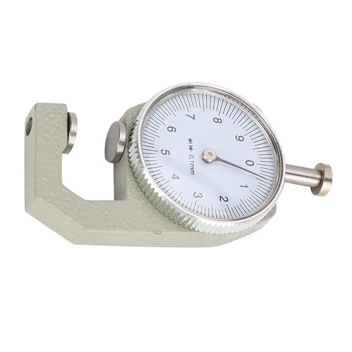 Dioche Calibrador de Precisión de Grosor con Dial Redondo y Cabeza Plana para Medir Joyería, Cuero y Materiales en Lámina 0-10 Mm miniatura 4