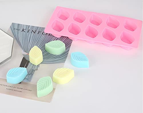2Pack 10-Cavity Leaf Silicone Soaps Mold By Garloy, The Leaves Silicone Mold For Making Homemade Chocolate Candy Gummy Jelly #TOP4