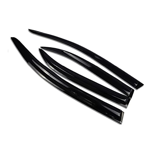 Guardabarros 4 Uds. Deflectores de viento de acrílico negro for ventana de coche, protector de toldo tintado, refugios de lluvia, sol, nieve, compatibles con Mitsubishi Lancer EX 2008-2017 Deportes y Cover