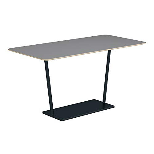 【メーカー配送・設置・組立】コクヨ ミーティングテーブル リージョン LT-RG189MHE6AF32 角形 T字脚 ミドルハイテーブル 幅180×奥行90×高さ90.4cm リノリウム天板 アッシュ/脚ブラック