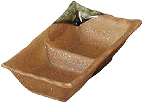 Set of 10 Condiment Dishes, Iga Style Deep Mouth 2-Piece Dishes, 5.9 x 3.3 x 1.6 inches (15 x 8.5 x 4 cm), Restaurant, Japanese Tableware, Restaurant, Commercial Use, Tableware