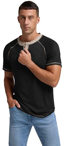 Image of Sailwind Mens Henley Long /Short Sleeve T-Shirt Cotton Casual Shirt