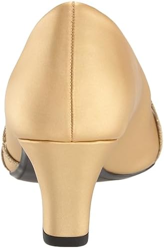 Easy Street Women's Cristiny Pump, Gold Satin, 8.5 Wide | Image 2