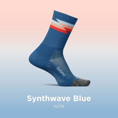 Image of Feetures Elite Light Cushion Mini Crew Sock - Sport Sock with Targeted Compression