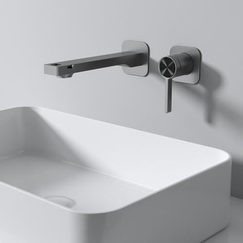 Mitigeur de lavabo encastré anti-calcaire en laiton pour laver sans éclaboussures