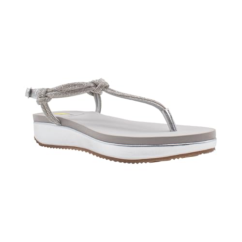 VOLATILE Women's Calypso Sandal, Silver - 10 by VOLATILE - Used condition - Image 2